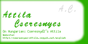 attila cseresnyes business card